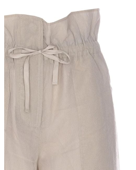 Pinko ドローストリング ストレートパンツ Natural