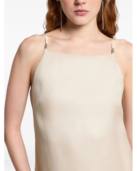 Peserico Natural Thin-Strap Midi Dress
