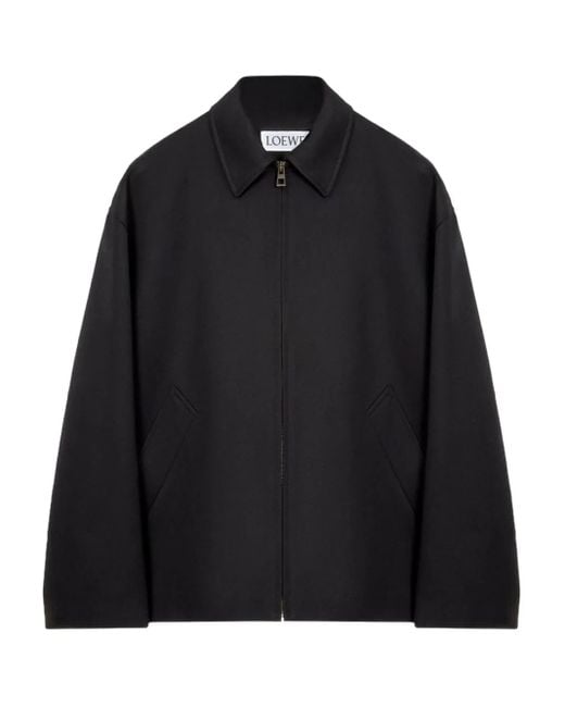メンズ Loewe ジップアップ ボンバージャケット Black
