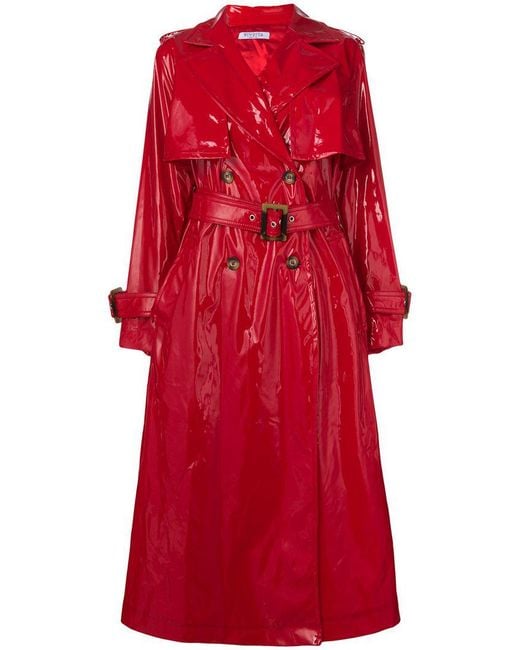 Vinyl trench coat Vivetta en coloris Red