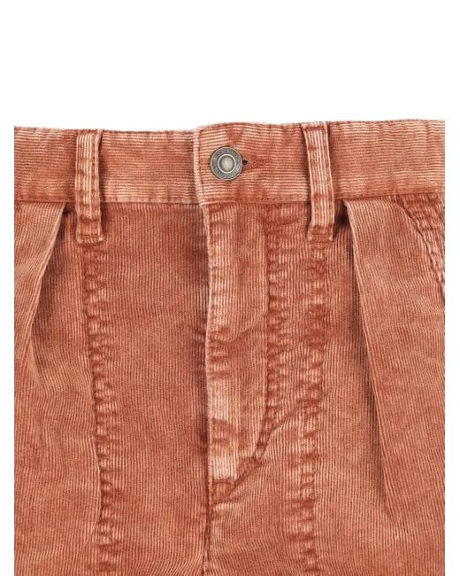 Isabel Marant Orange Onyta Pleated Pocket Trousers