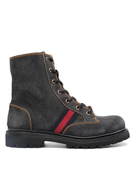 Gucci Black Denim Ankle Boots for men