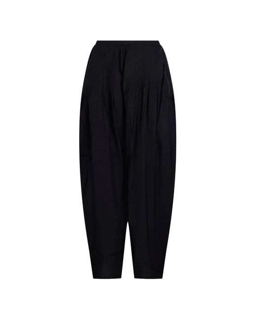 LAMRONS Black Pleated Harem Trousers