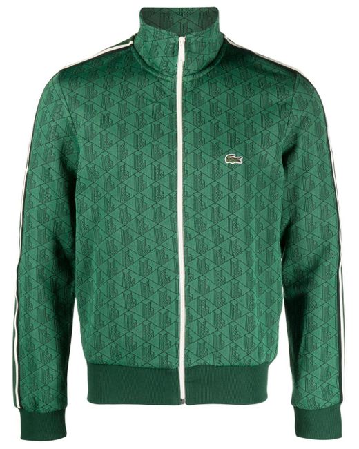 トップス LACOSTE Monogram Jacquard Track Jacket Lacoste Jacquard Zip Track Jacket - Monogram Patterned