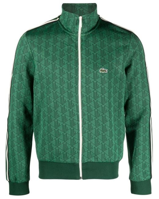 Lacoste Green Paris Monogram-jacquard Track Jacket for men