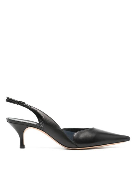 Casadei Black 70Mm Leather Pumps