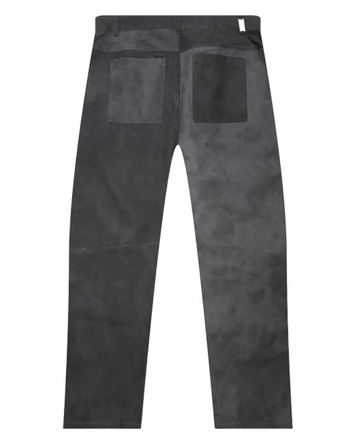 Represent Gray Straight Trousers for men