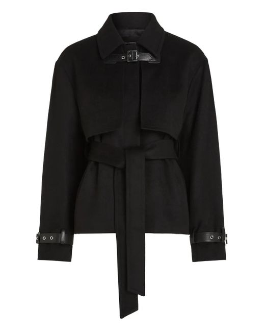 Veste À Taille Ceinturée Karl Lagerfeld en coloris Black