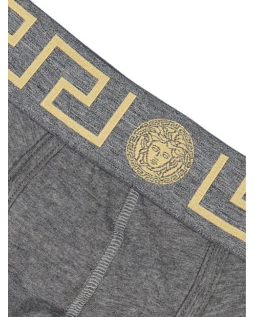 Versace Gray Greca Border Boxers for men