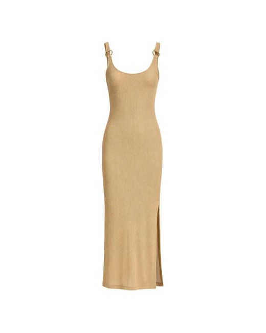 Banana Moon White Ring-Strap Ribbed Dress