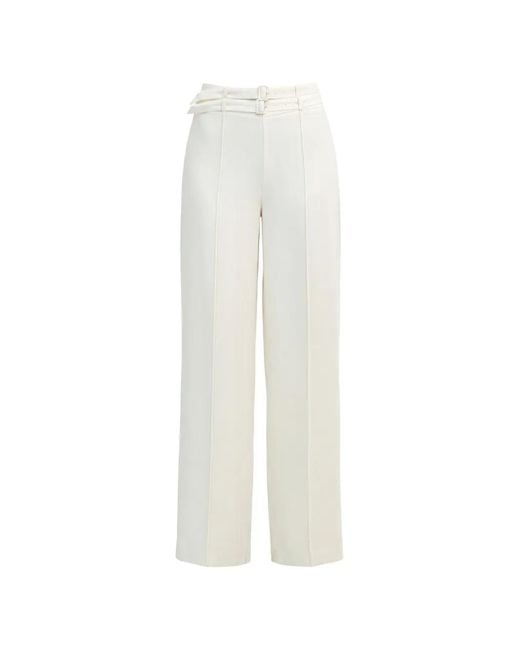 Cinq À Sept White Maelor Belted Pleated Trousers