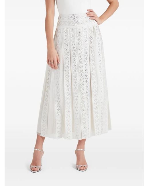 Temperley London White Gallantry Midi Skirt