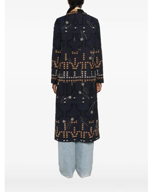 Forte_forte Black Samarcanda Embroidered Jacquard Coat