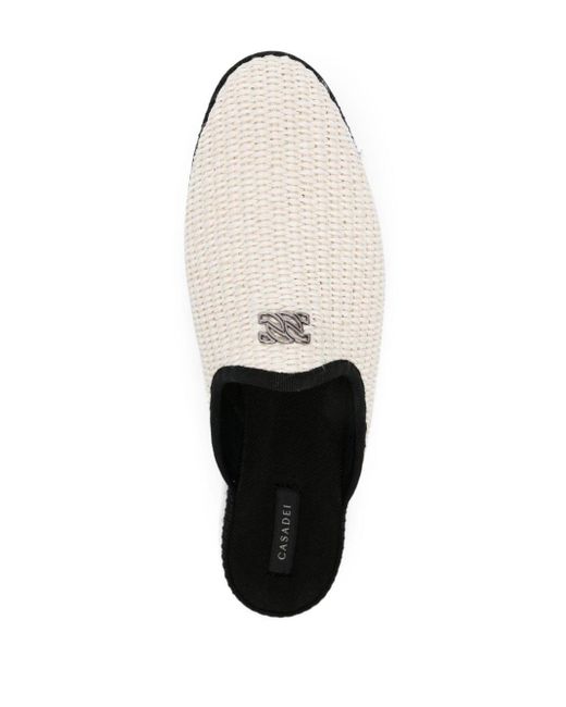 Casadei Slippers Met Logoplakkaat in het White