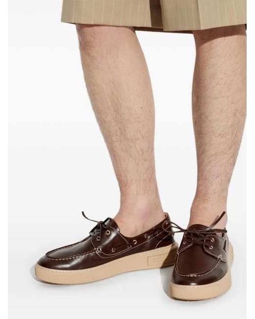 Bally White Lift Leather Contrast-Stitched Sneakers for men