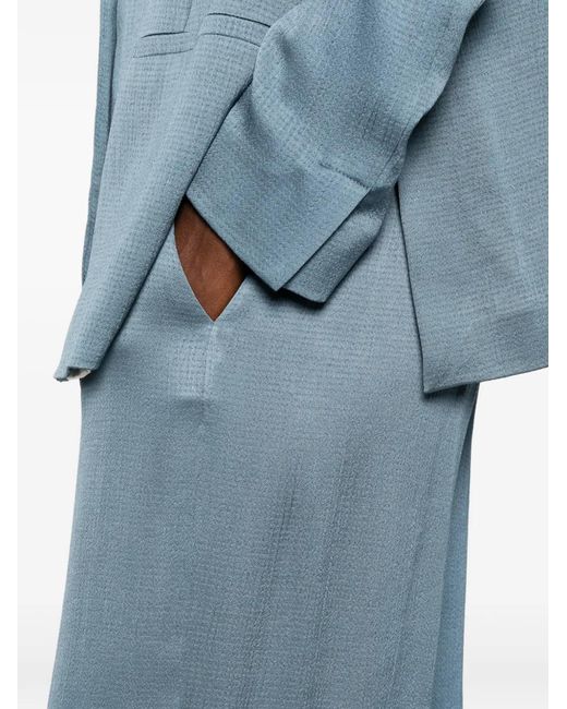 Marella Blue Single-Breasted Notched-Lapel Suit