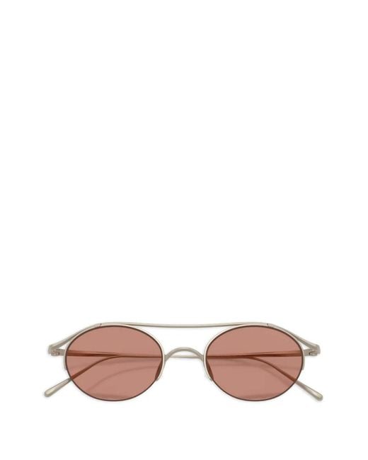 Giorgio Armani Pink Lunettes De Soleil À Monture Ovale for men