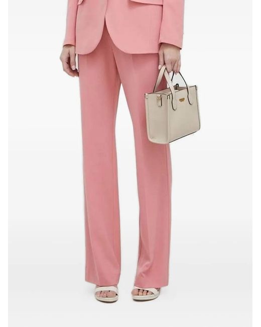 Custommade• Verfraaide Straight Broek in het Pink