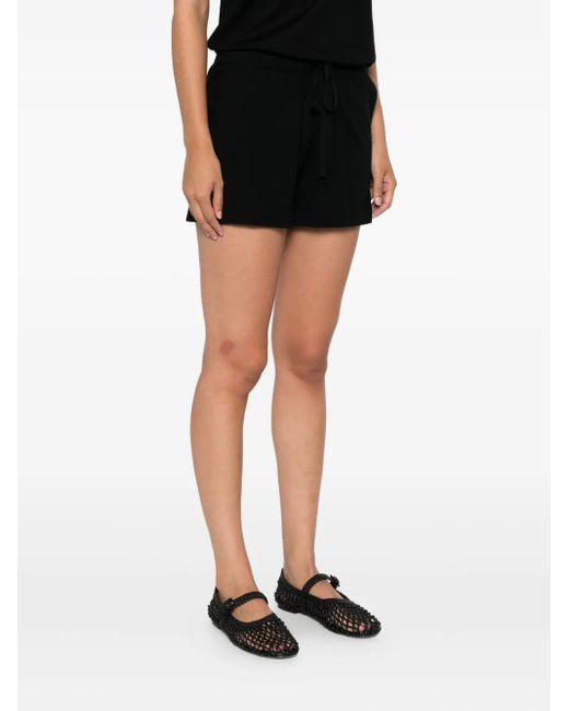 P.A.R.O.S.H. Black Drawstring-Waist Shorts