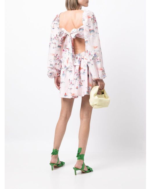 Rebecca Vallance コットン Canaletto ミニドレス カラー パープル Lyst