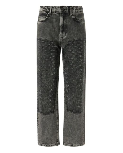 Pinko ストーンウォッシュ ビジュートリム ジーンズ Gray
