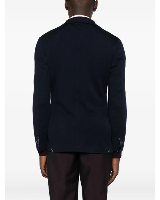 Eleventy Blue Two-Button Patch-Pocket Blazer for men
