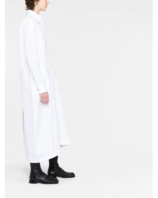 Jil Sander White Baggy-Fit Shirt Maxi Dress