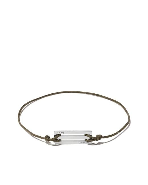 Le Gramme Metallic Cord Bracelet 25/10G
