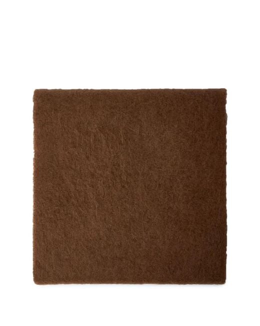 Marni Brown Fringed Rectangle Scarf for men