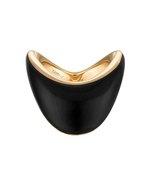 ZAHN-Z Black 14K Zaha Onyx Ring