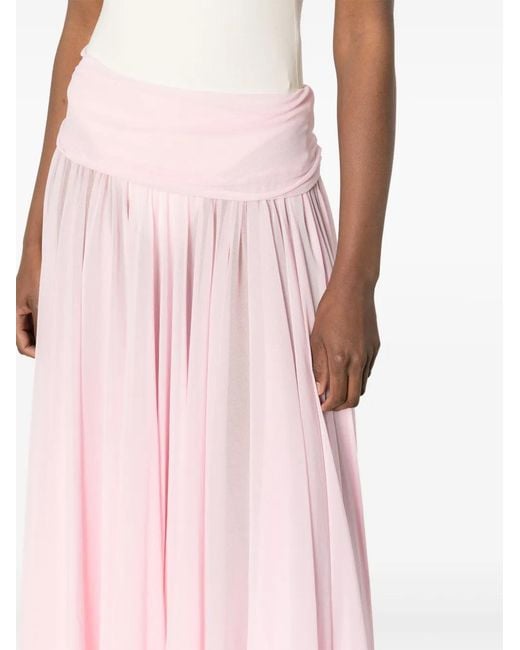 Philosophy Di Lorenzo Serafini Pink Tulle Midi Skirt