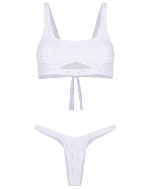 Bikini à design tressé Amir Slama en coloris White