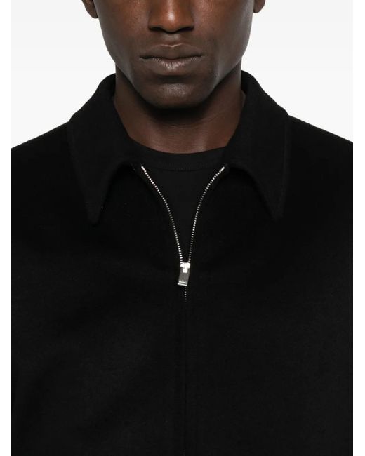メンズ Lardini ジップアップ ボンバージャケット Black