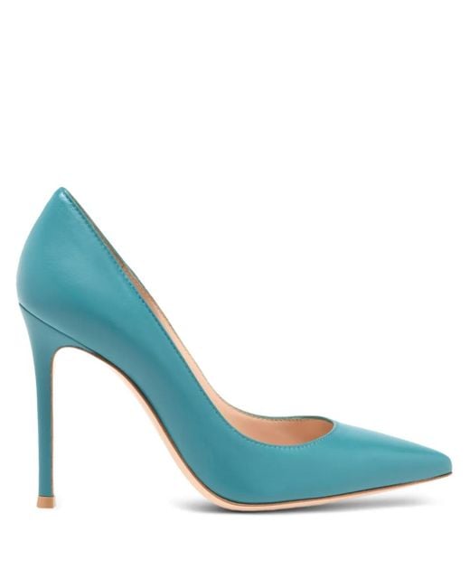 Gianvito Rossi Blue 105Mm Gianvito Pointed Pumps