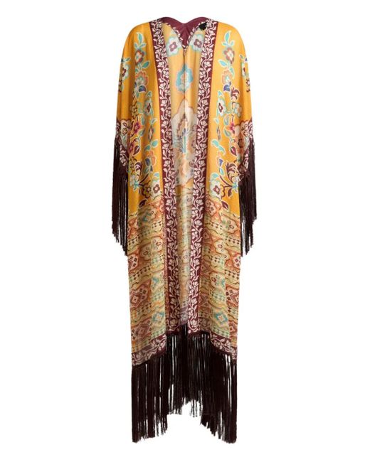 Caftano Con Stampa di Etro in Yellow