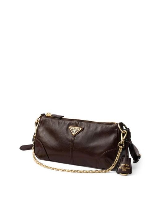 Borsa A Spalla Re-Edition Media di Prada in Brown