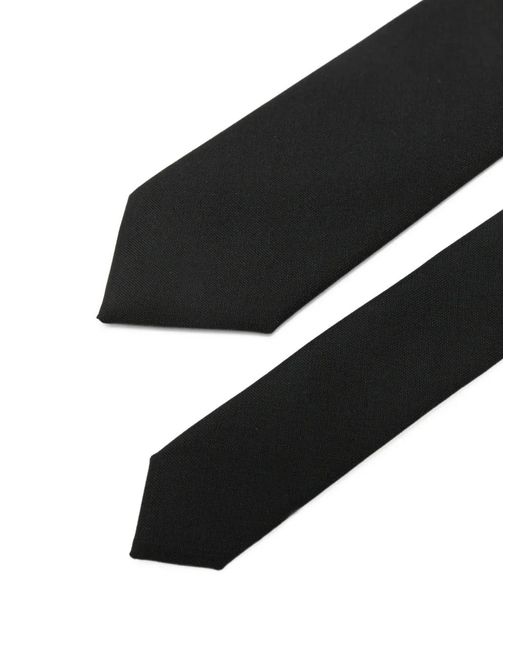 Lardini Black Pointed-Tip Tie for men