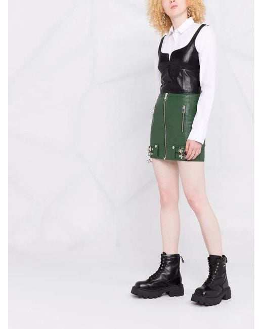 Manokhi Black Cropped Leather Vest