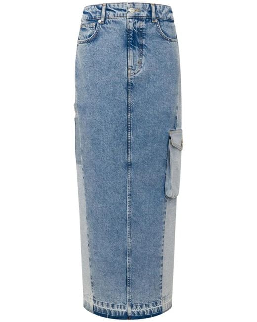 Moschino Blue Maxirock Aus Denim