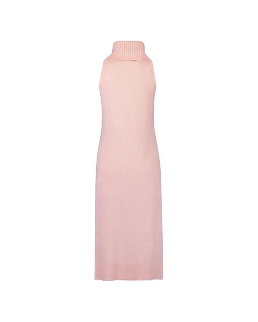 Michael Kors Pink Tunique En Cachemire Mélangé À Col Roulé
