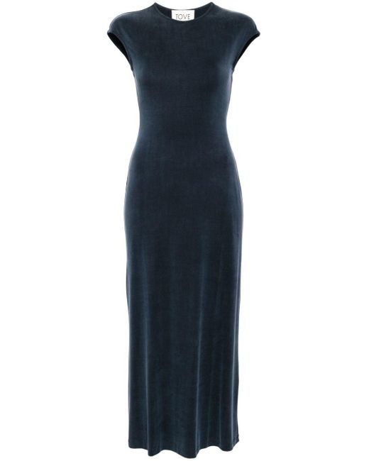TOVE Marcele Jersey Midi-jurk in het Blue