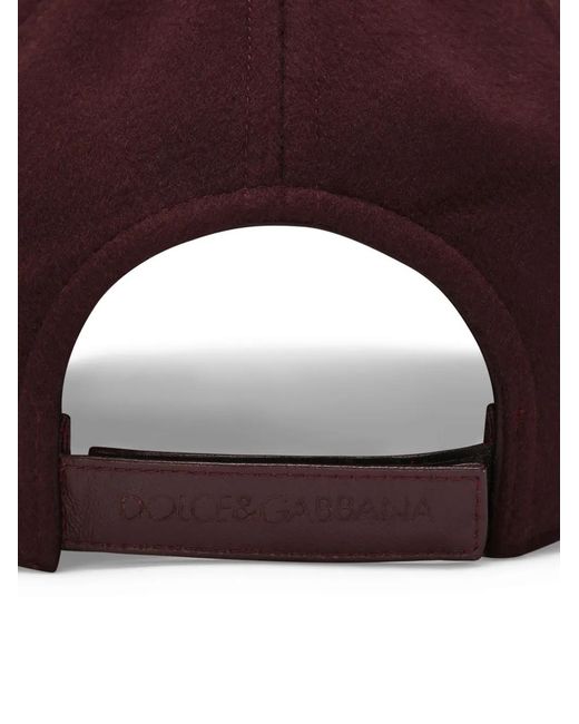 Dolce & Gabbana Red Logo-Patch Tonal Baseball Cap for men