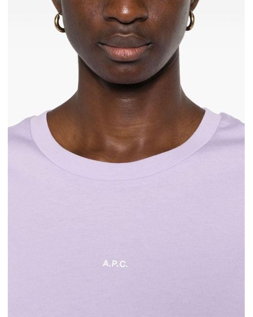 A.P.C. Jen Katoenen T-shirt in het Purple