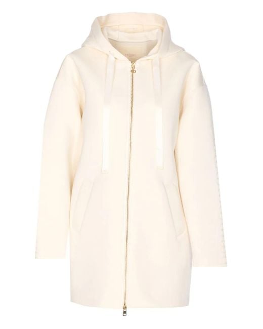 Twinset ジップアップ フーデッドコート White