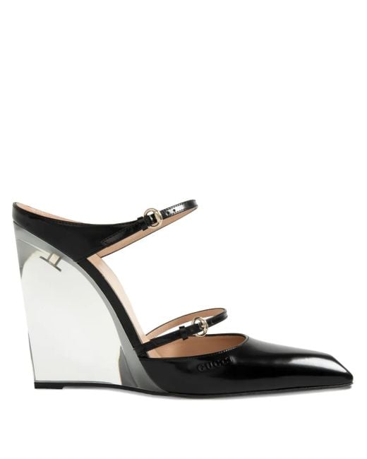 Gucci Black 110Mm Wedge-Heel Pumps