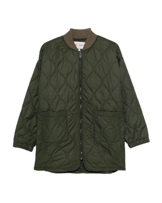 AG Jeans Green Quilted Oversized Coat