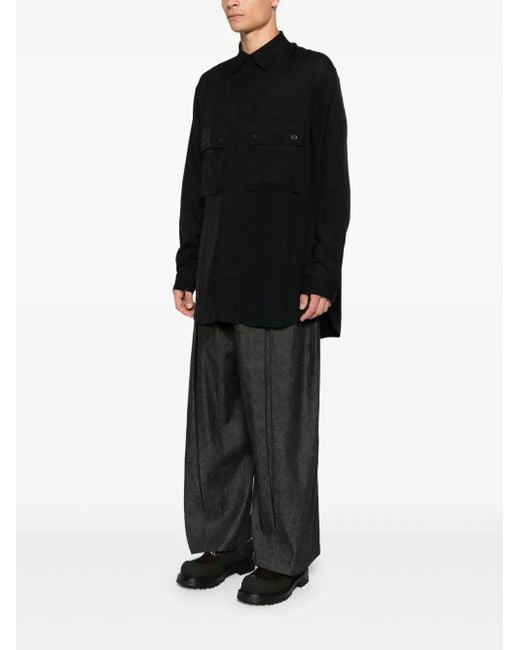 Y-3 Black Buttoned Pocket Shirt for men