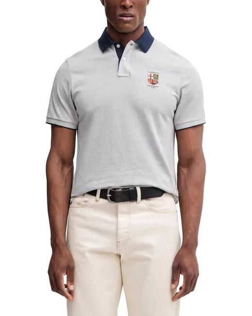 Polo Con Bordado Hackett de hombre de color White