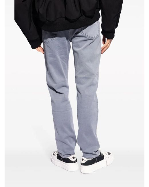 Rag & Bone Blue Mid-Rise Straight-Leg Jeans for men