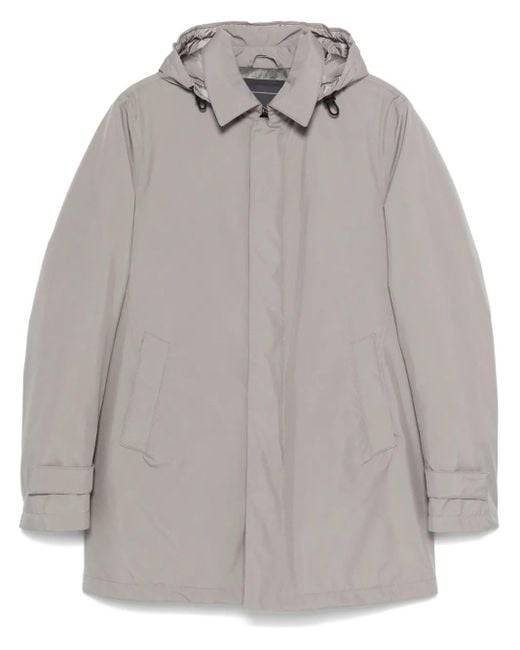 Herno Gray Detachable-Hood Jacket for men